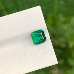 2.90 Carat Natural Loose Green Lagoon Tourmaline Perfect Square Shape Gemstone
