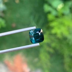 2.90 Carat Natural Loose Indicolite Tourmaline Square Shape Gem For Jewellery