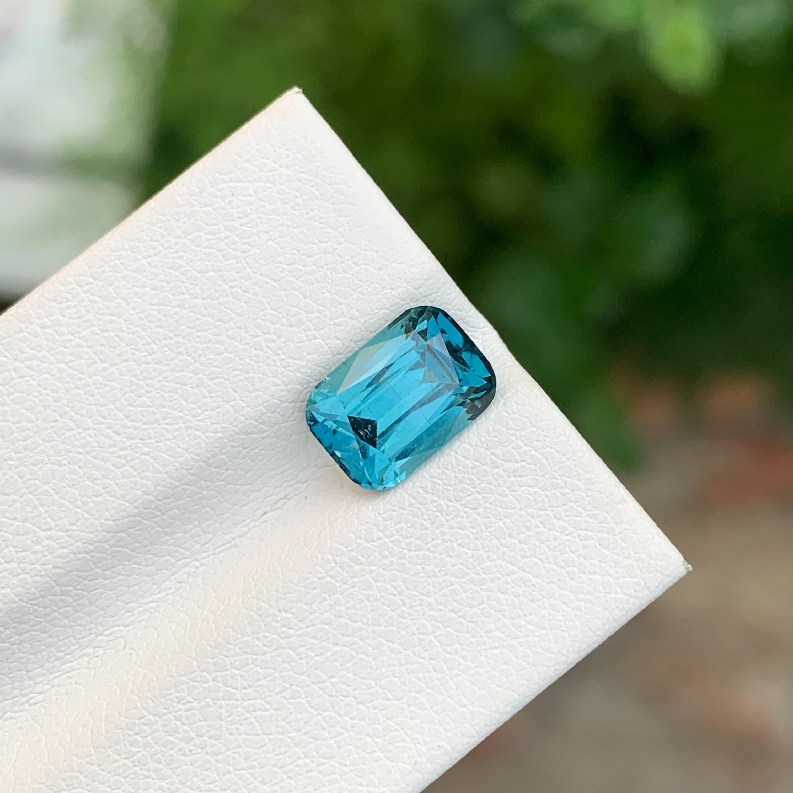 2,90 quilates de turmalina índigo natural suelta en forma de cojín para joyería en venta 4