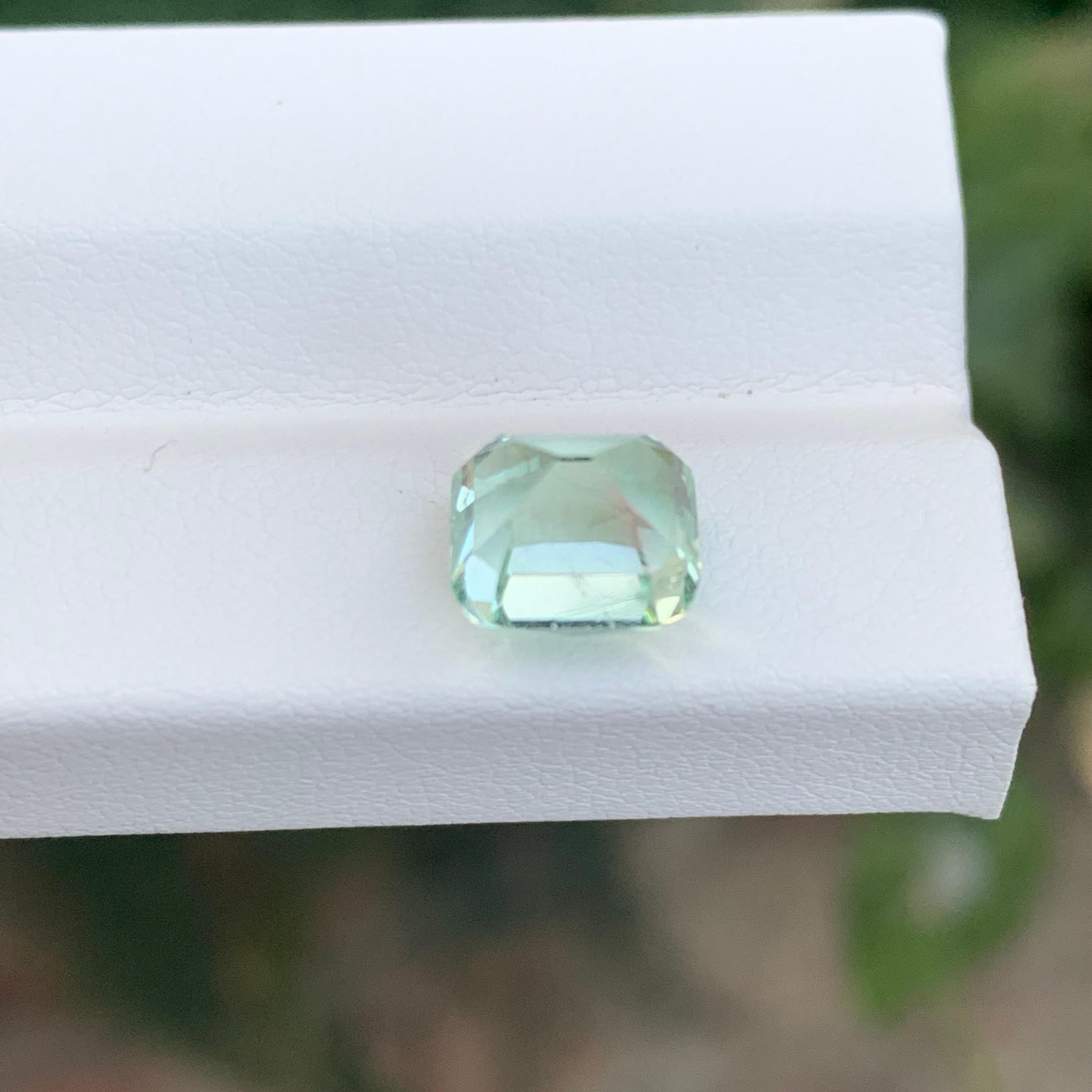 2.90 Carat Natural Loose Pink Shade Mint Green Tourmaline Cushion Shape Gemstone In New Condition For Sale In Peshawar, PK