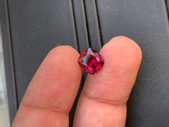 2.90 Carat Natural Loose Rhodolite Garnet Cushion Shape Gem