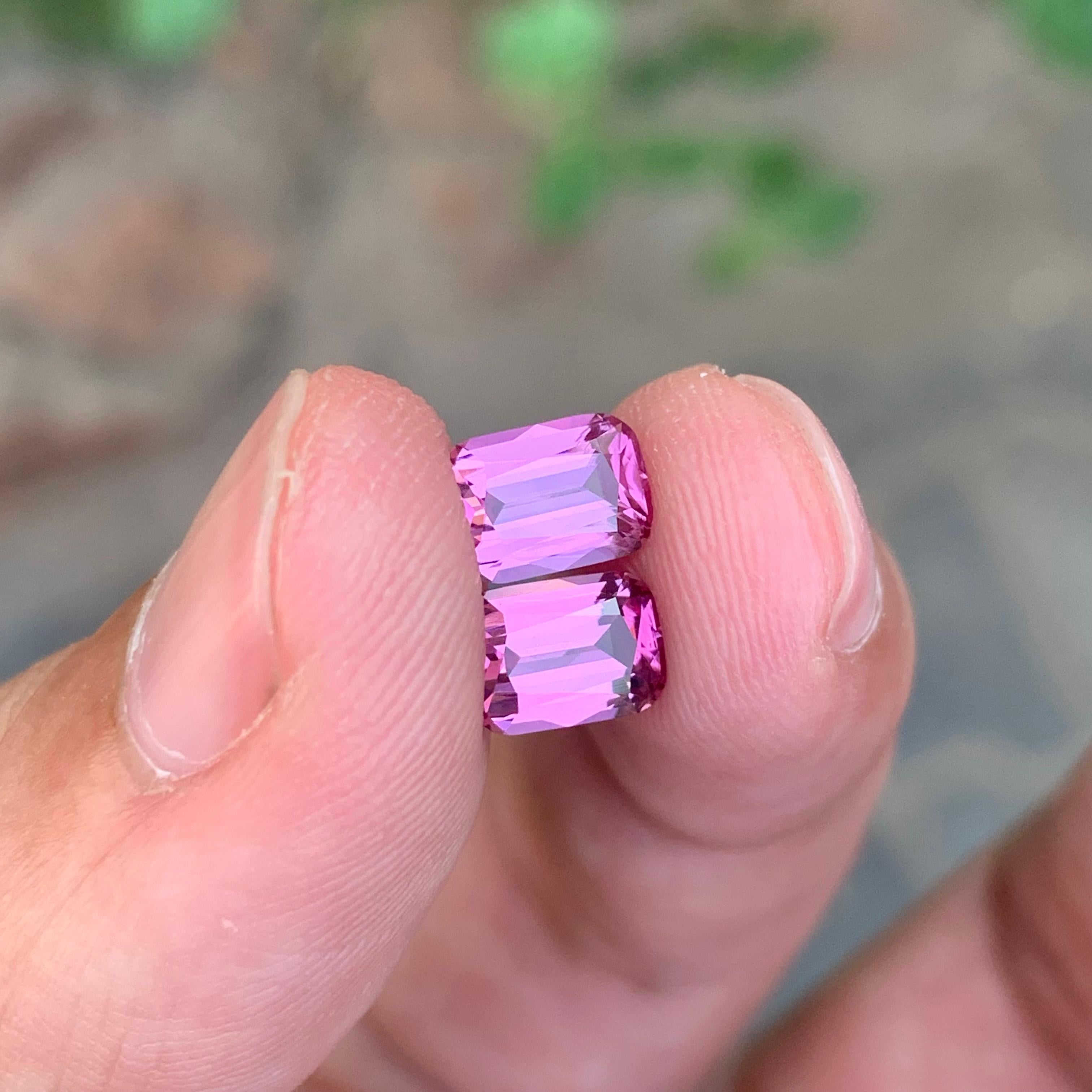 2.90 Carat Natural Loose Umbalite Garnet Pair Cushion Cut Gemstone en vente 4