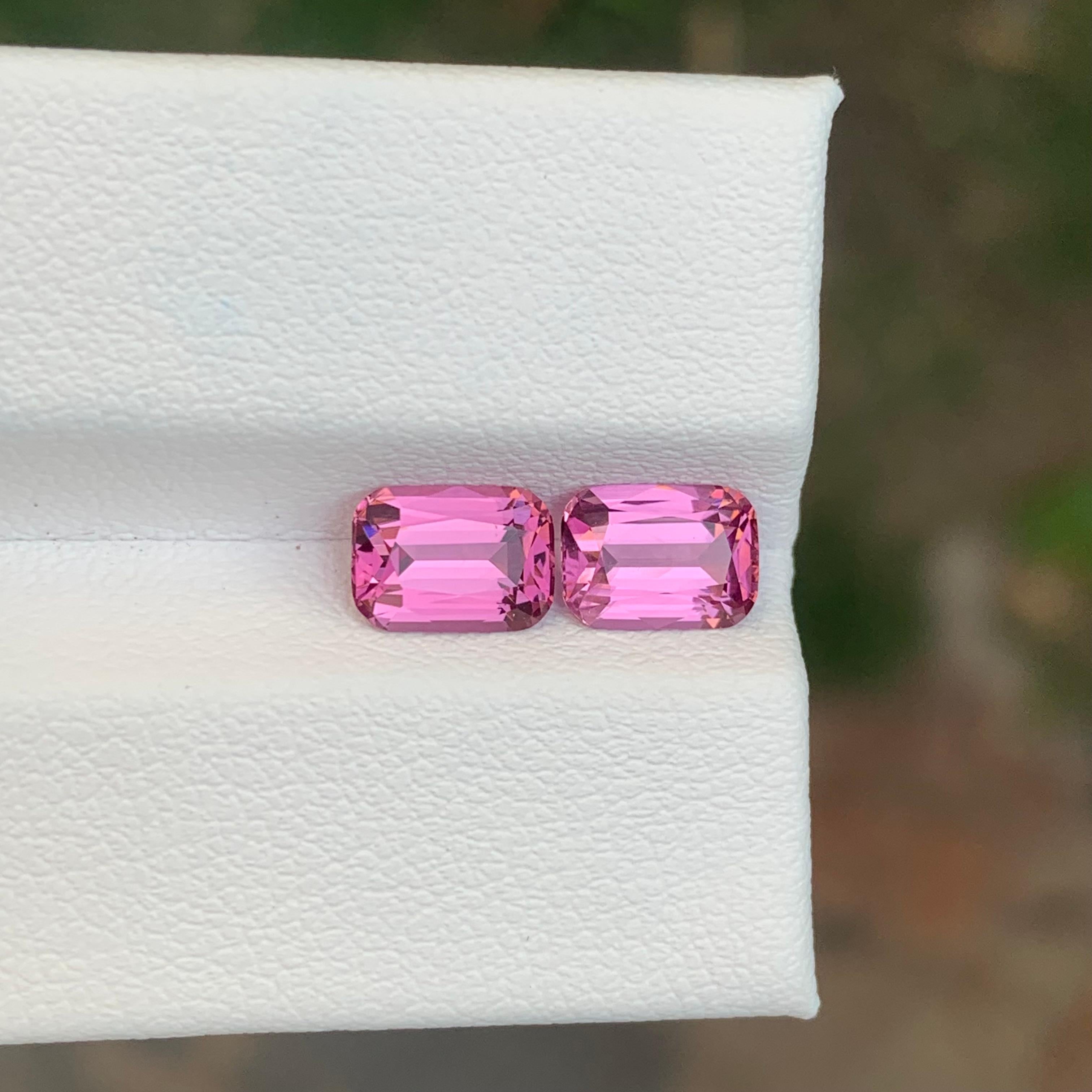 2.90 Carat Natural Loose Umbalite Garnet Pair Cushion Cut Gemstone en vente 5