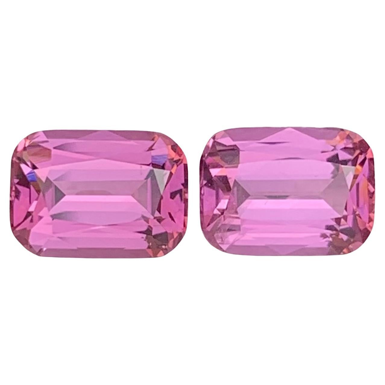 2.90 Carat Natural Loose Umbalite Garnet Pair Cushion Cut Gemstone