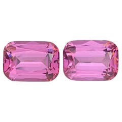 2.90 Carat Natural Loose Umbalite Garnet Pair Cushion Cut Gemstone
