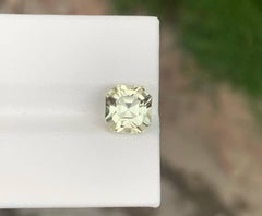 2.90 Carat Natural Loose Yellow Color Tourmaline Asscher Cut Afghan Gemstone