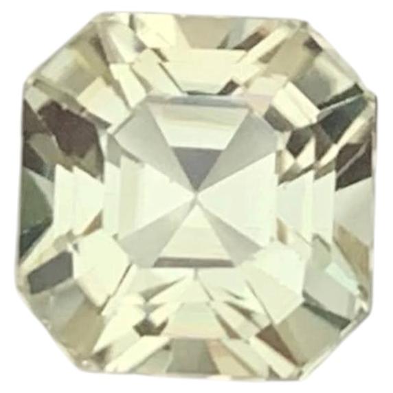 2.90 Carat Natural Loose Yellow Color Tourmaline Asscher Cut Afghan Gemstone