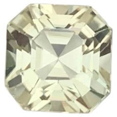 2.90 Carat Natural Loose Yellow Color Tourmaline Asscher Cut Afghan Gemstone