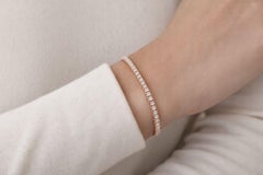 2.90 Carat Round Cut Diamond Tennis Bracelet 14k Rose Gold eternity Bracelet