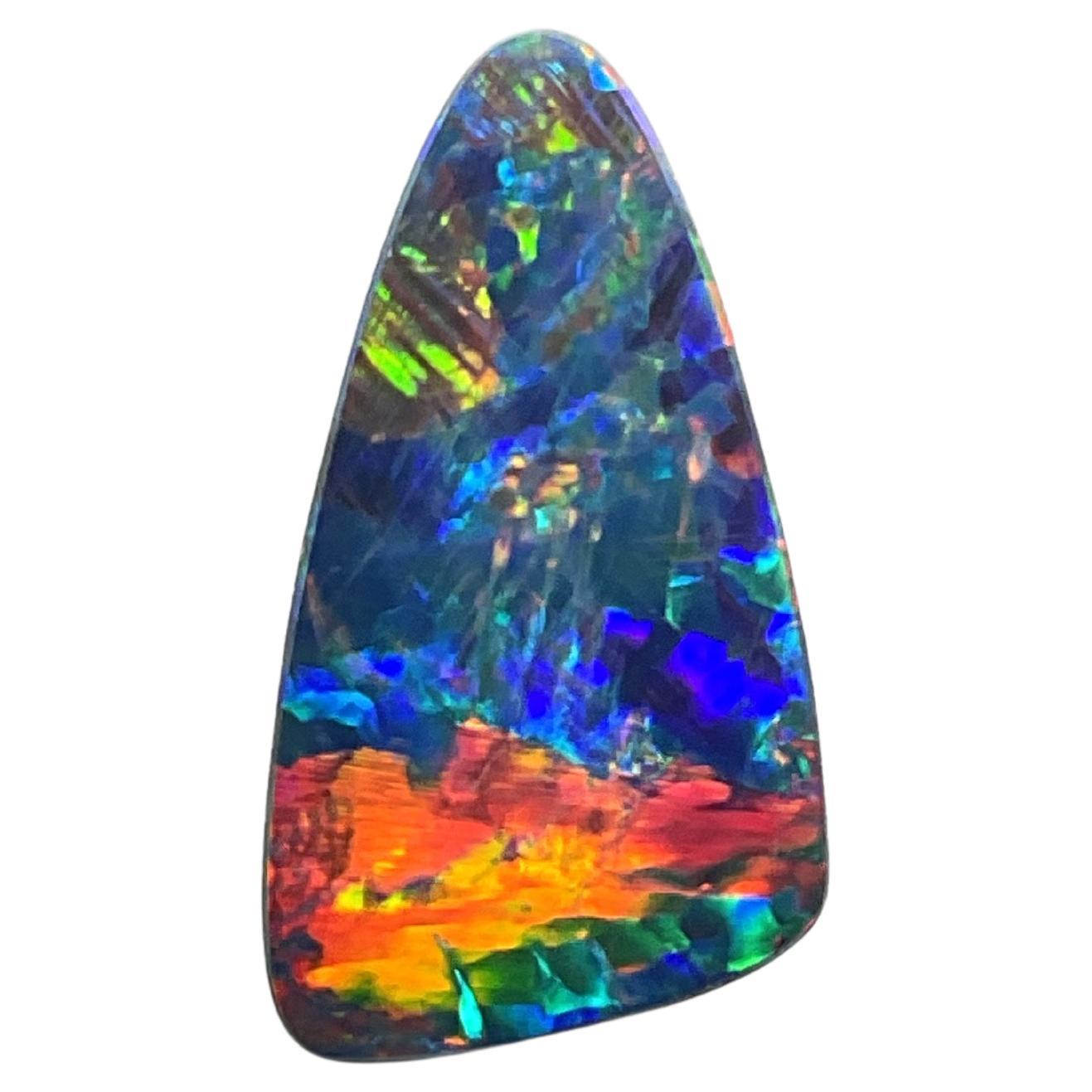 2,90 Karat Australischer Opal Orange blau grün mehrfaches Farbspiel Edelstein