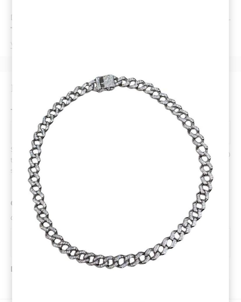 2.90 Carats Round Brillant Diamonds 18K Gold Necklace in vendita 2