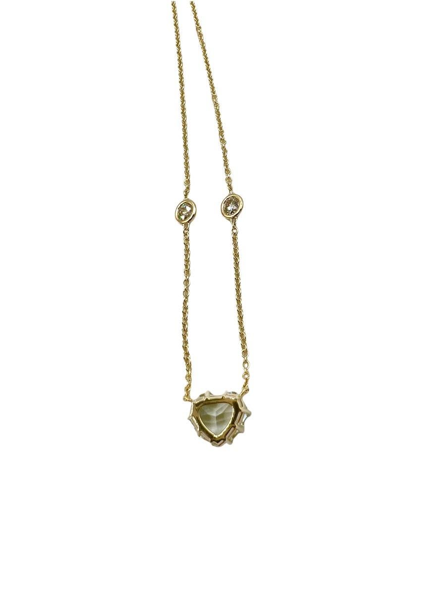 aquamarine heart necklace