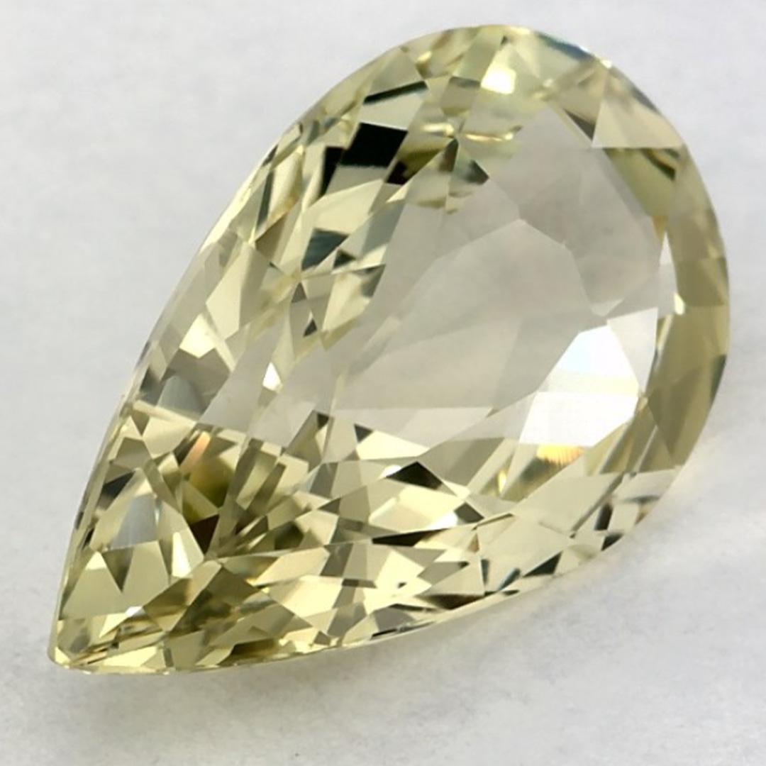 2.90 Karat Grüner Saphir Birne Loser Edelstein (Tropfenschliff) im Angebot