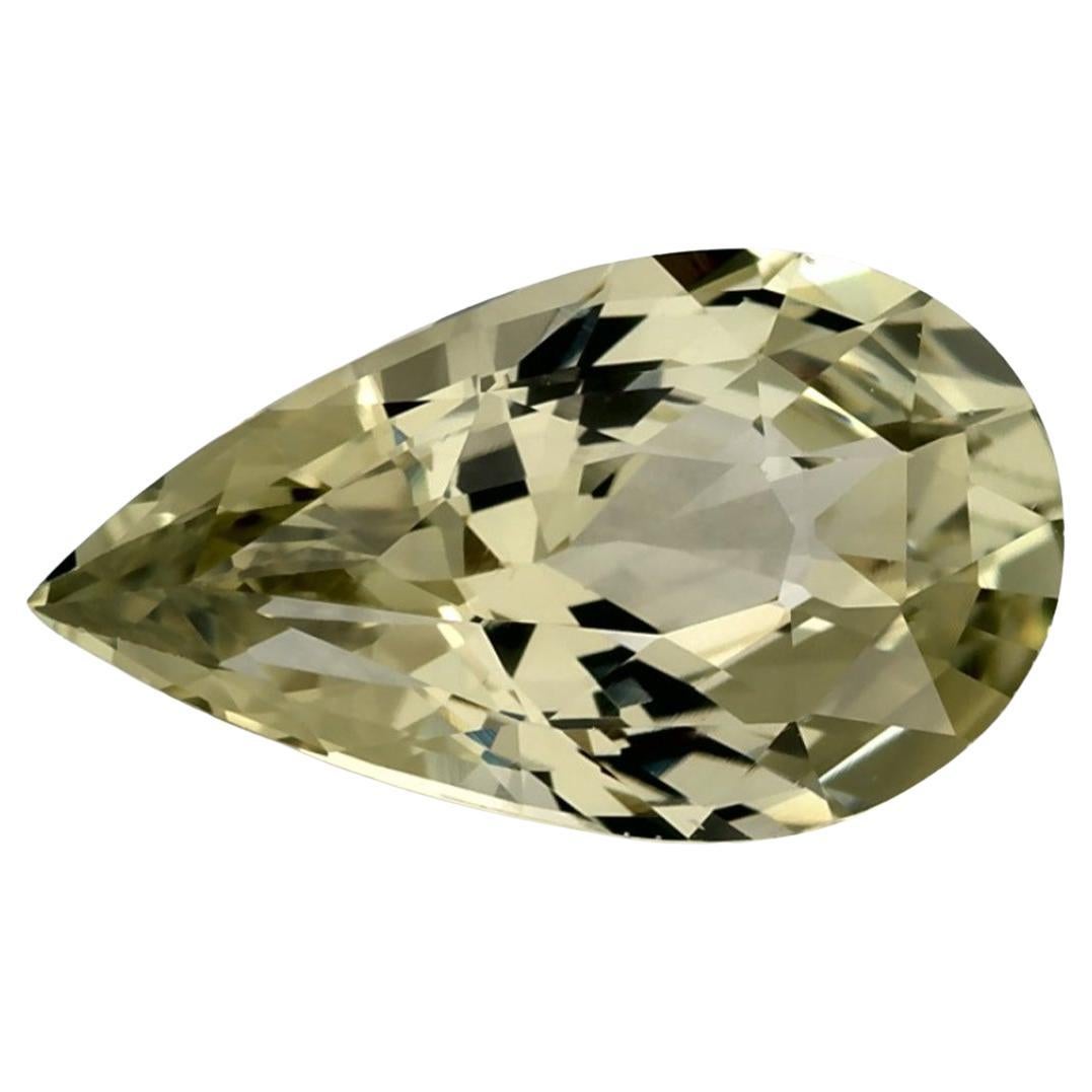 2.90 Ct Green Sapphire Pear Loose Gemstone (pierre précieuse en vrac)