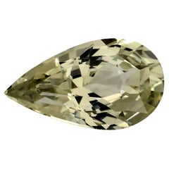 2.90 Ct Green Sapphire Pear Loose Gemstone