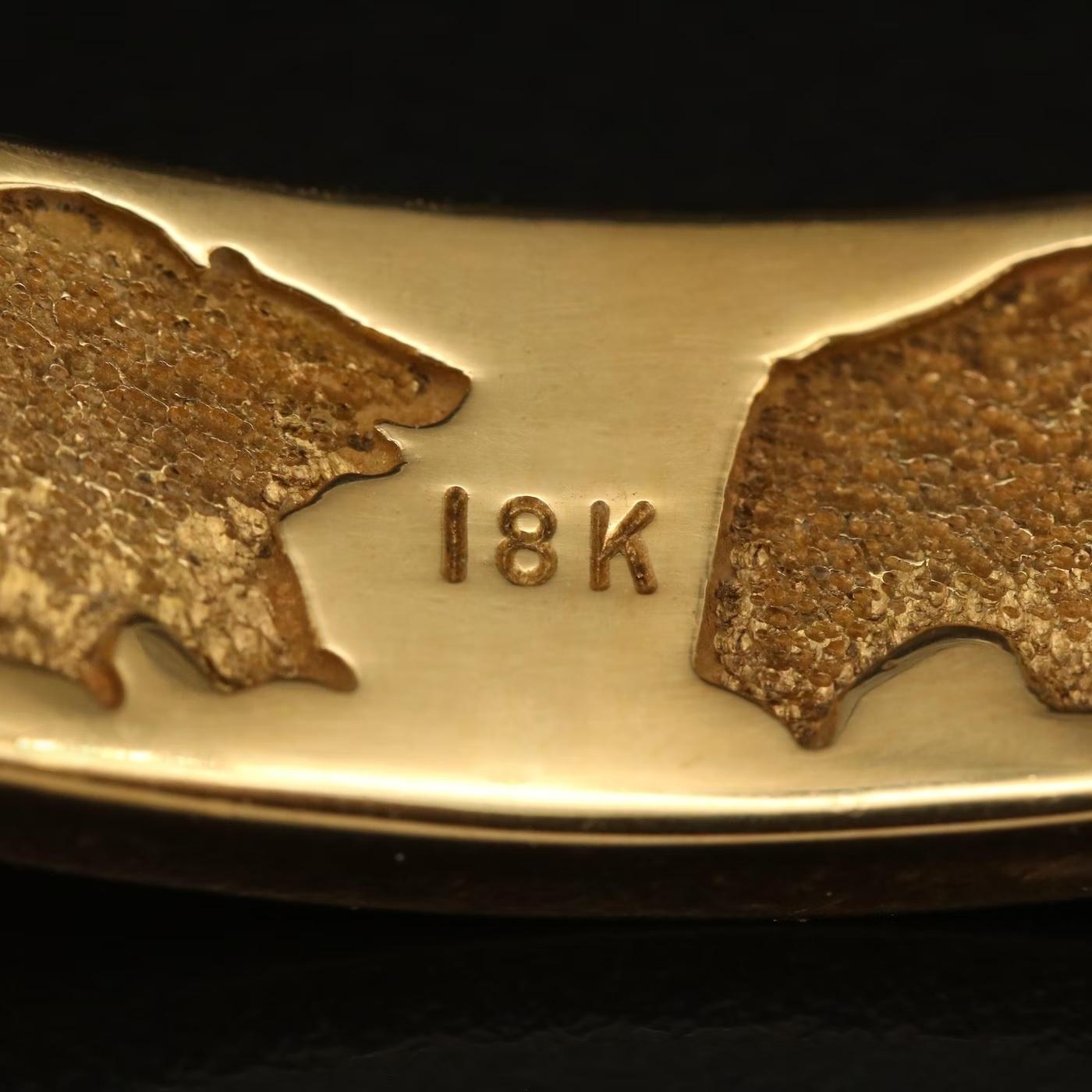 $29000 / Ben Nighthorse Cheyenne amerikanische Designer-Bär-Manschettenknöpfe / 90 Gm 18K im Zustand „Neu“ in Rancho Mirage, CA