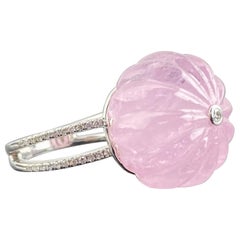 29.06 Carat Morganite and Diamond Cocktail Ring
