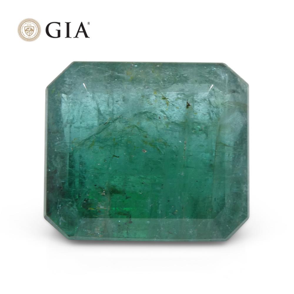 Women's or Men's 29.06ct Octagonal/Emerald Cut Green Emerald GIA Certified For Sale
