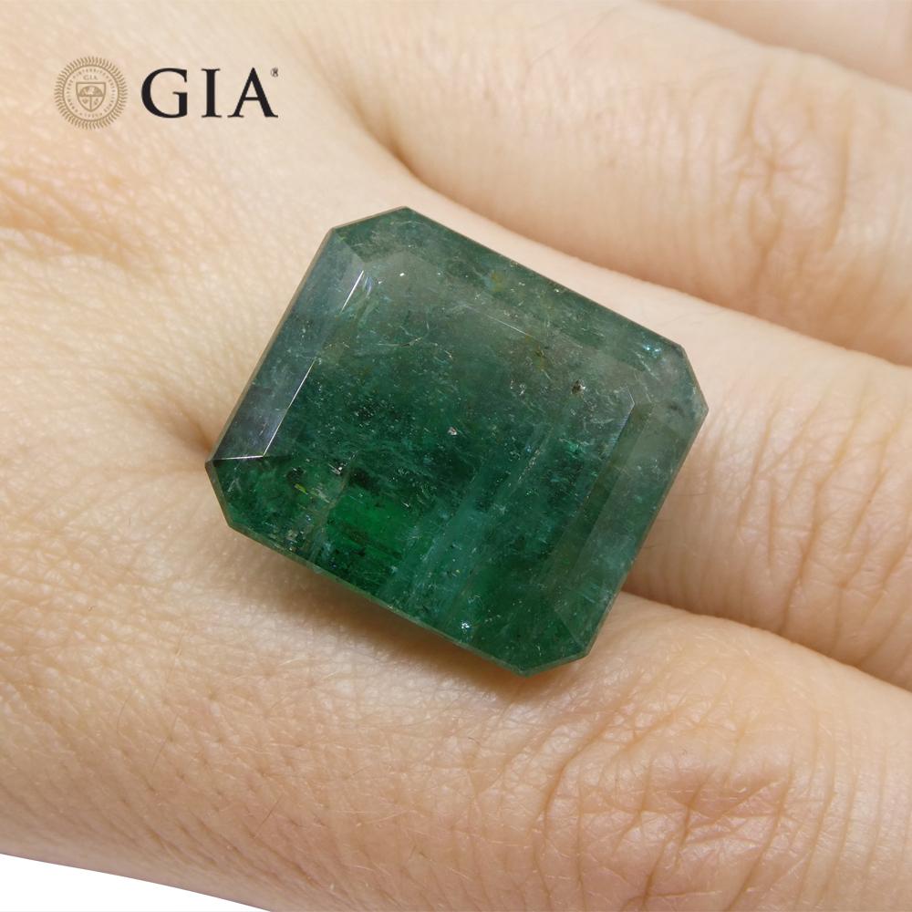 29.06ct Octagonal/Emerald Cut Green Emerald GIA Certified For Sale 1