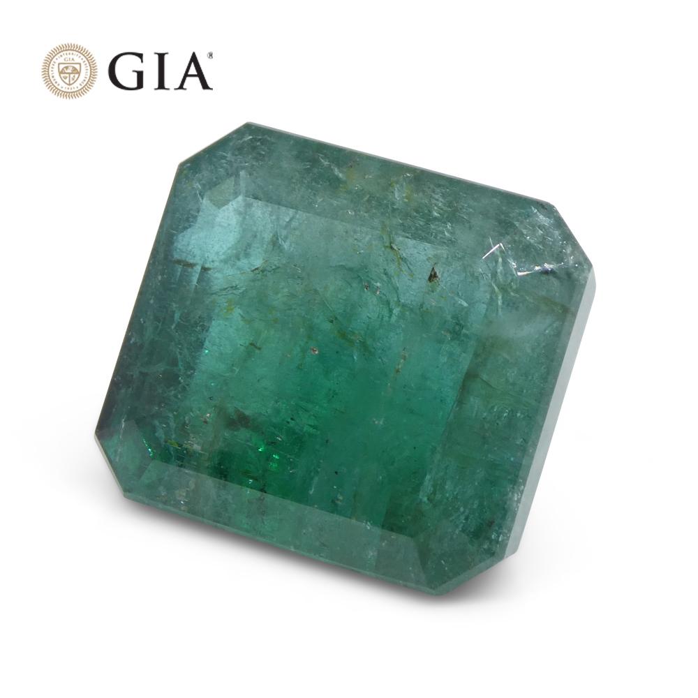 29.06ct Octagonal/Emerald Cut Green Emerald GIA Certified For Sale 2