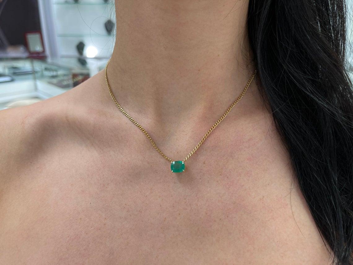 east west emerald necklace