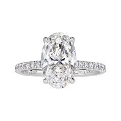 2.90ct Oval Cut Diamond Engagement Ring in Platinum