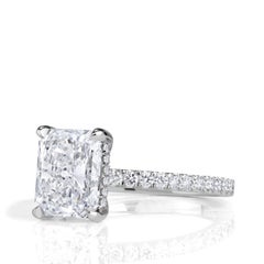 2.90ct Radiant Cut Diamond Engagement Ring