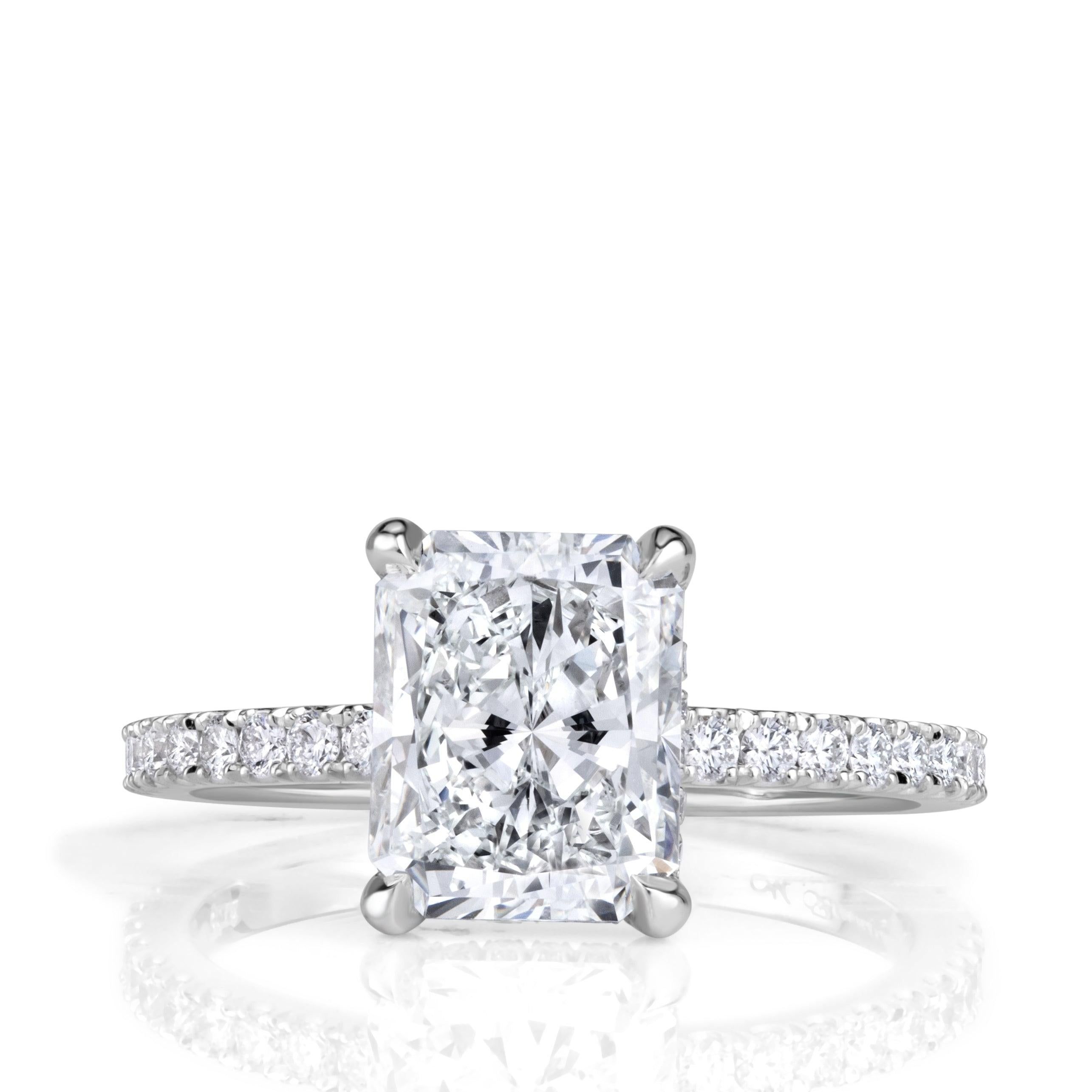 2.90ct Radiant Cut Diamond Engagement Ring