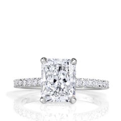 2.90ct Radiant Cut Diamond Engagement Ring