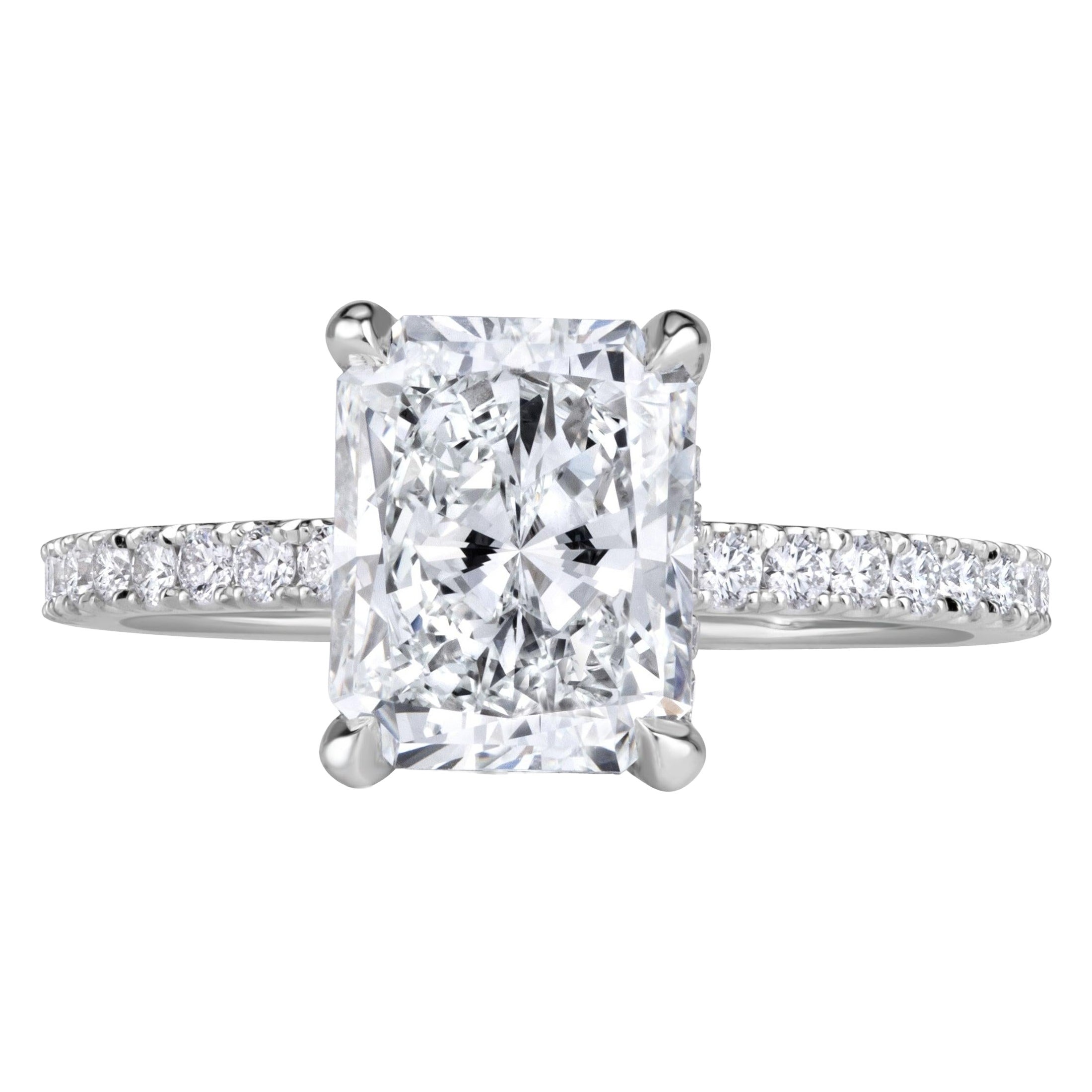 2.90ct Radiant Cut Diamond Engagement Ring