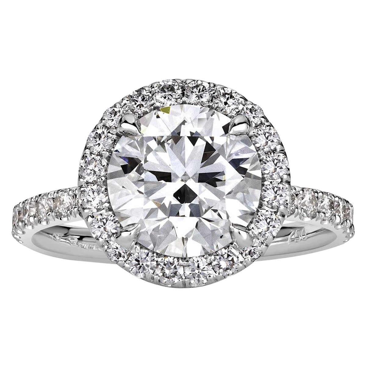 2.90ct Round Brilliant Cut Diamond Engagement Ring