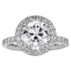 2.90ct Round Brilliant Cut Diamond Engagement Ring