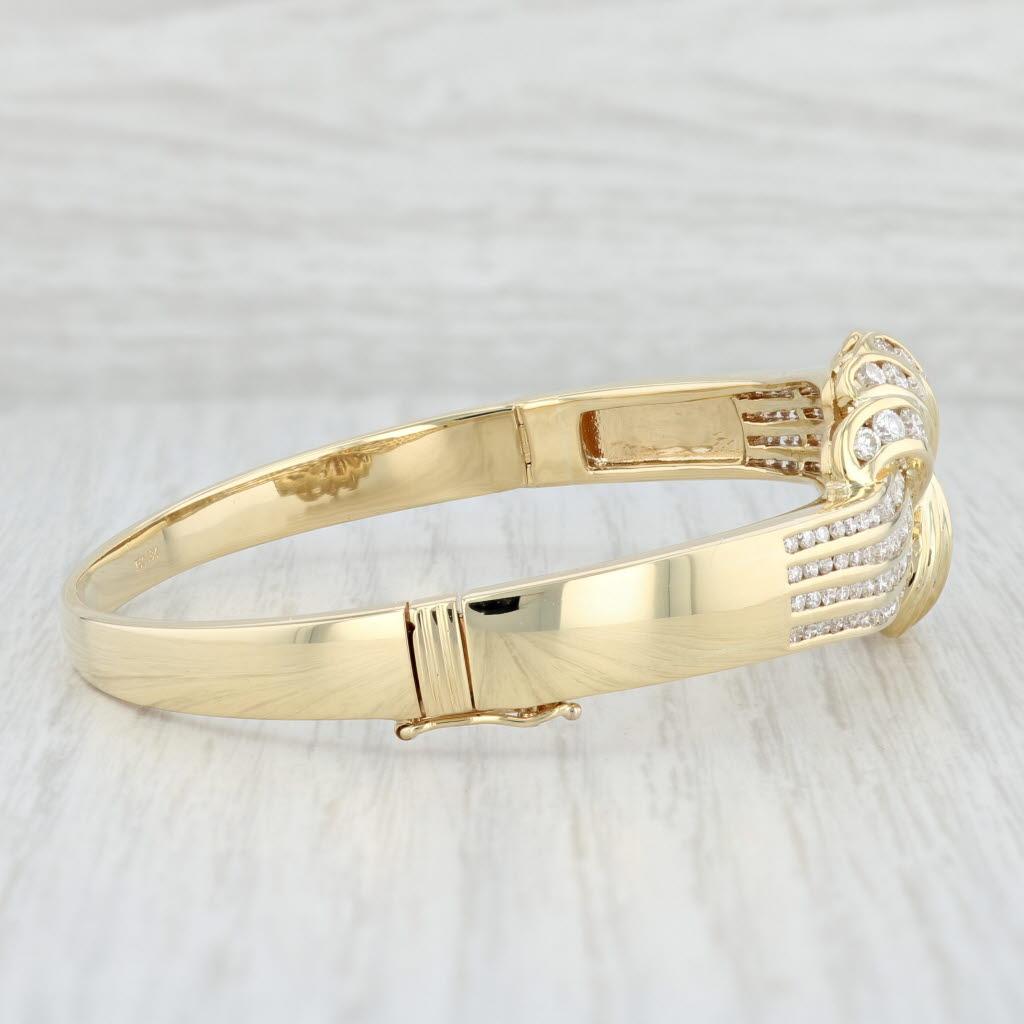2,90 Karat Diamant-Schleifen-Armreif aus 18 Karat Gelbgold 7
