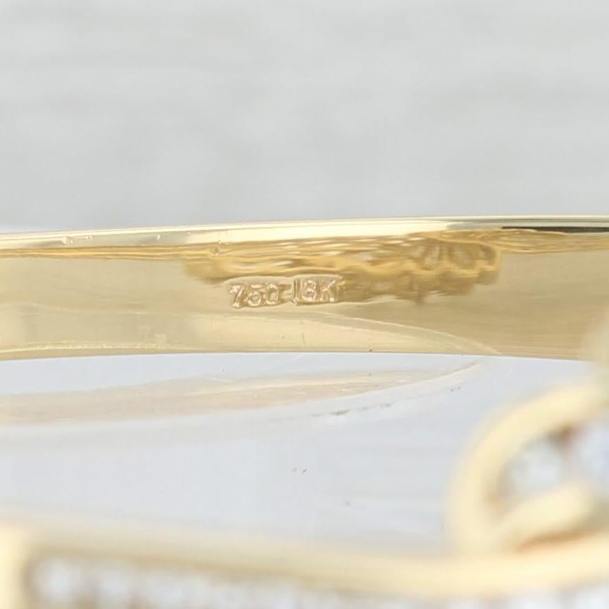 2,90 Karat Diamant-Schleifen-Armreif aus 18 Karat Gelbgold 7
