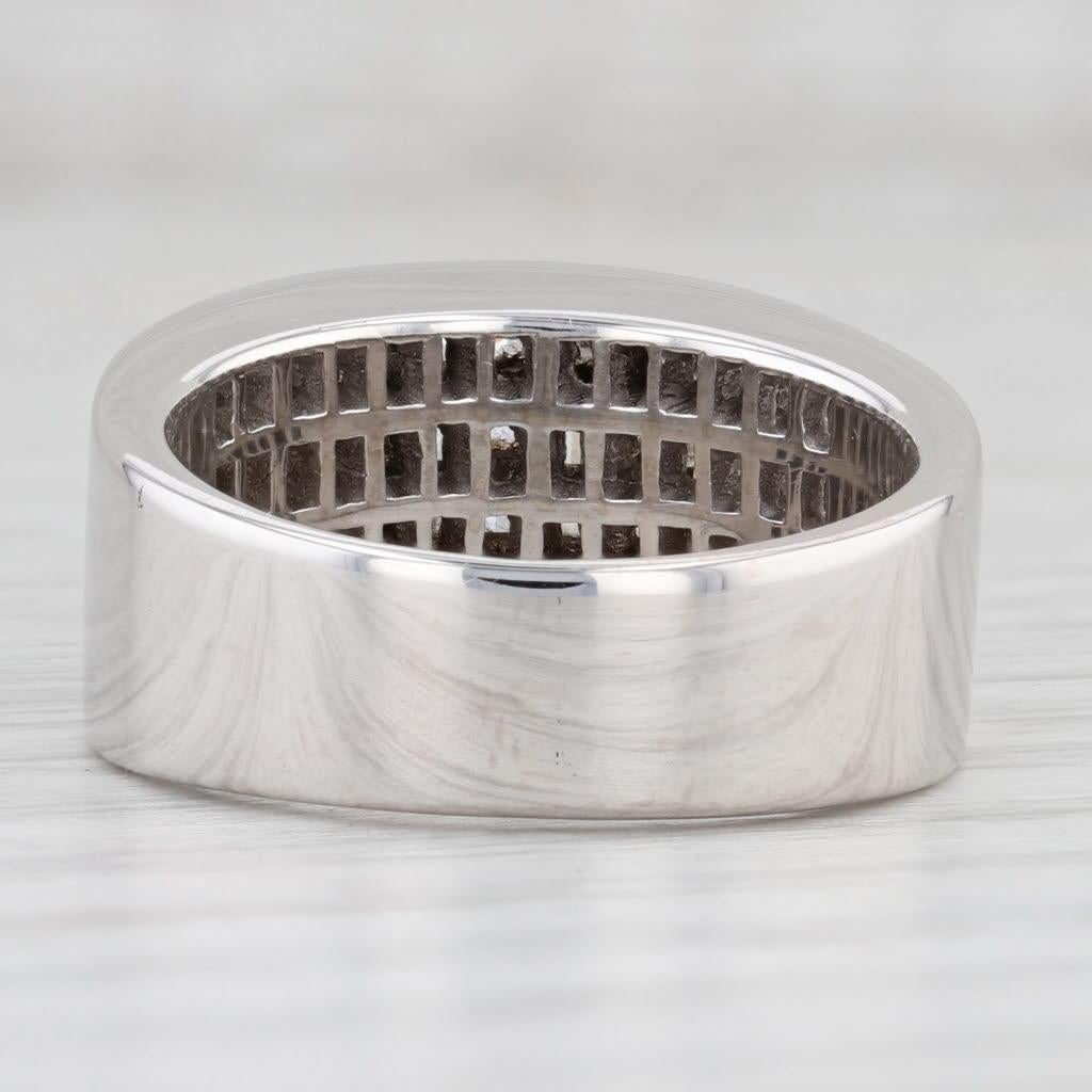 2,90ctw Diamant High Dome Ring 18k Weißgold Größe 7 Cocktail Band Damen im Angebot