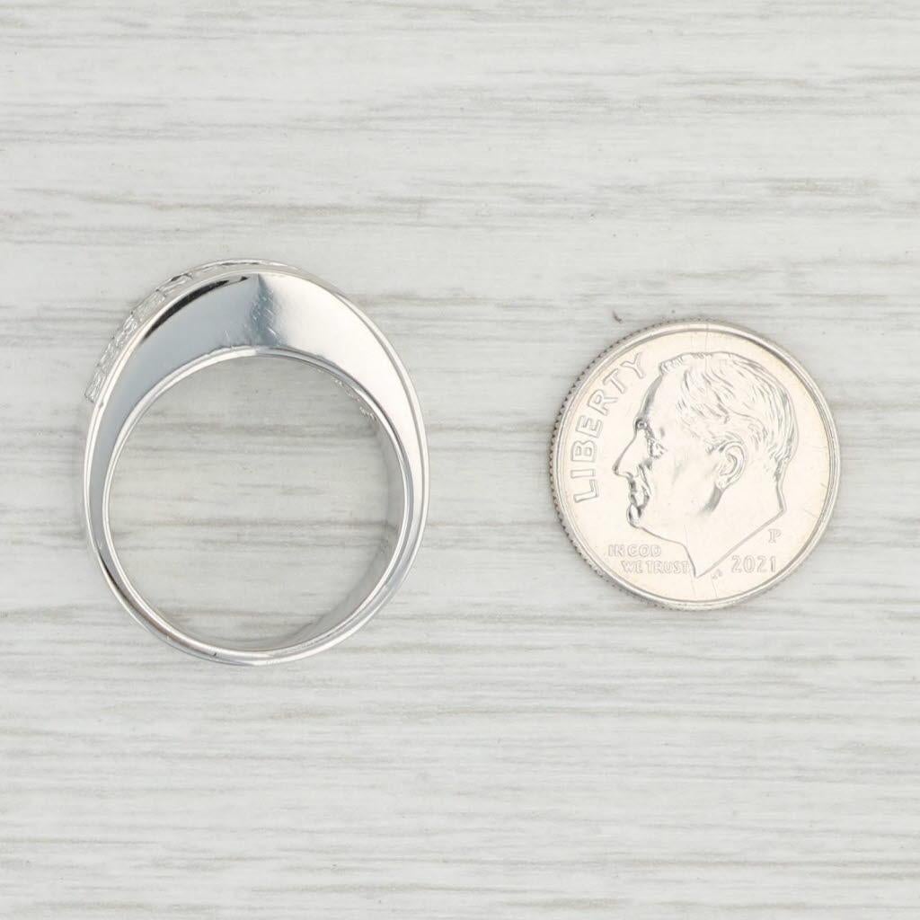 2,90ctw Diamant High Dome Ring 18k Weißgold Größe 7 Cocktail Band im Angebot 3