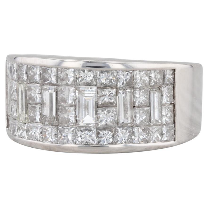 2.90ctw Diamond High Dome Ring 18k White Gold Size 7 Cocktail Band
