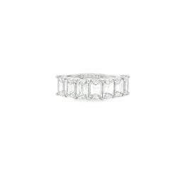 2.90CTW Seven GIA Certified Emerald Cut Diamond Band in Platinum