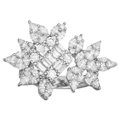 2.91 Carats Diamond White Gold Cocktail Ring