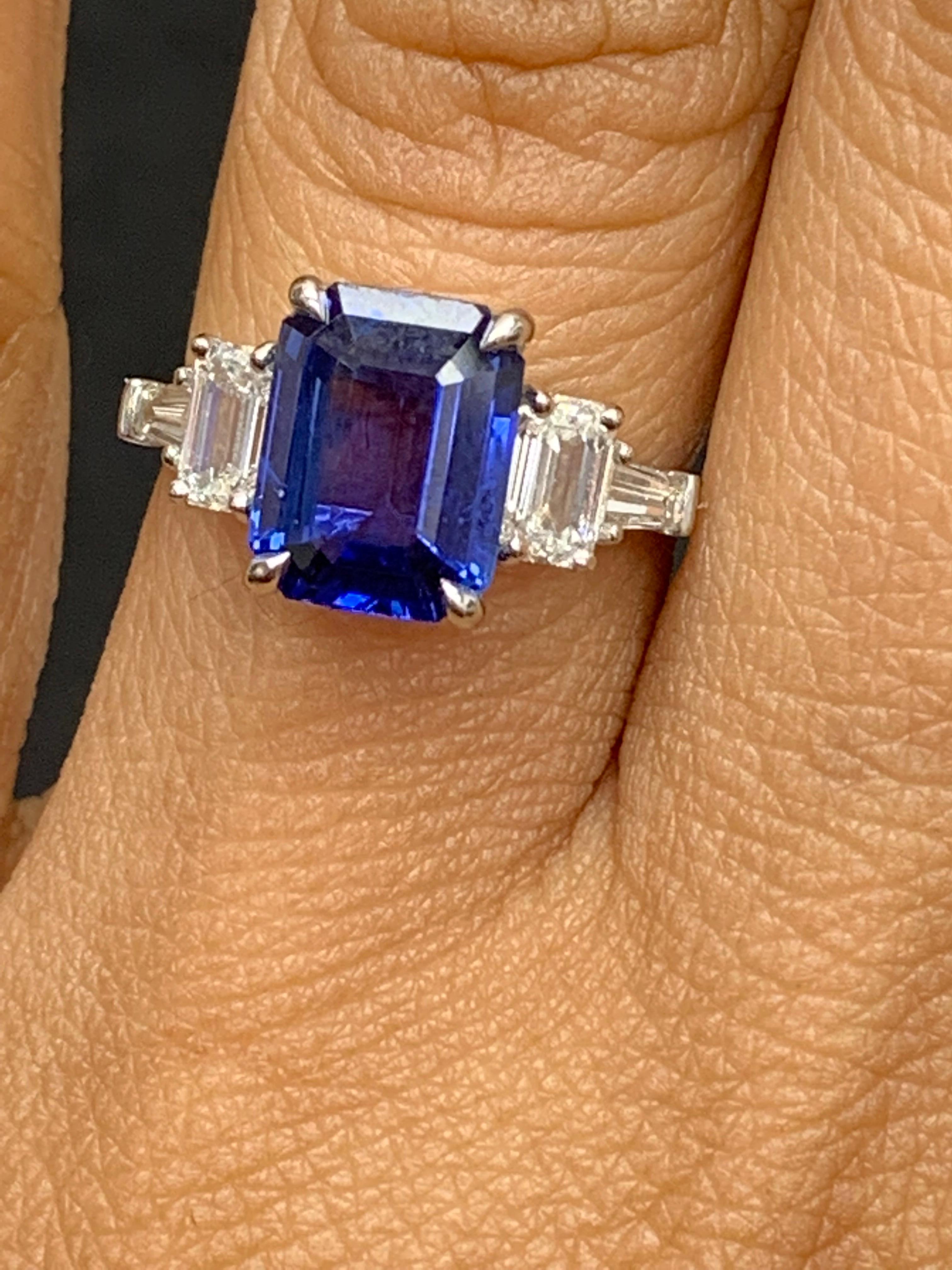 5 stone sapphire and diamond ring