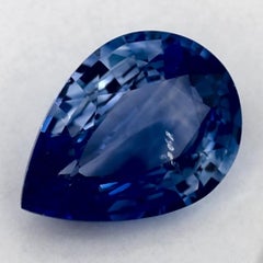 2.91 Ct Blue Sapphire Pear Loose Gemstone