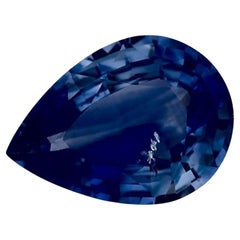 2.91 Ct Blue Sapphire Pear Loose Gemstone