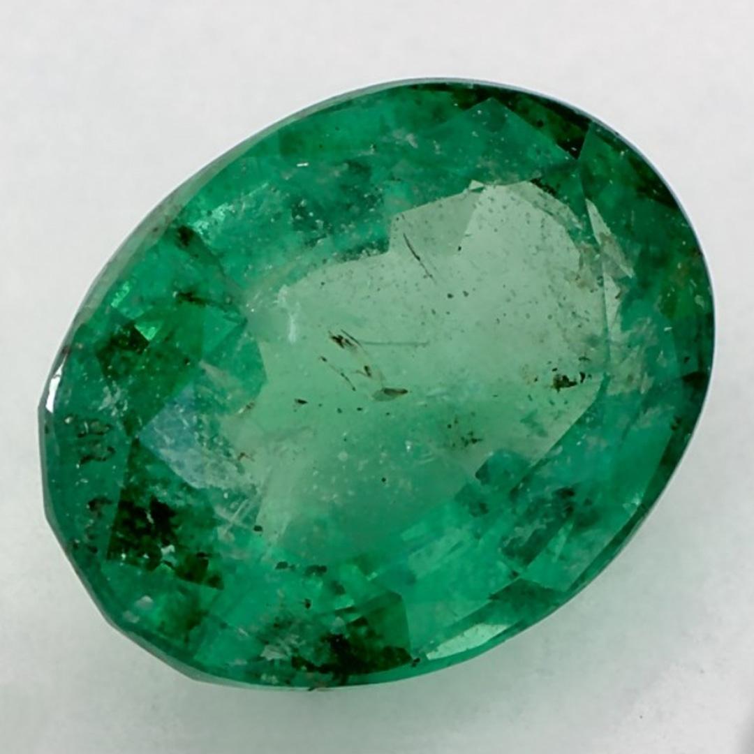 2.91 Karat Smaragd Oval Loser Edelstein (Ovalschliff) im Angebot
