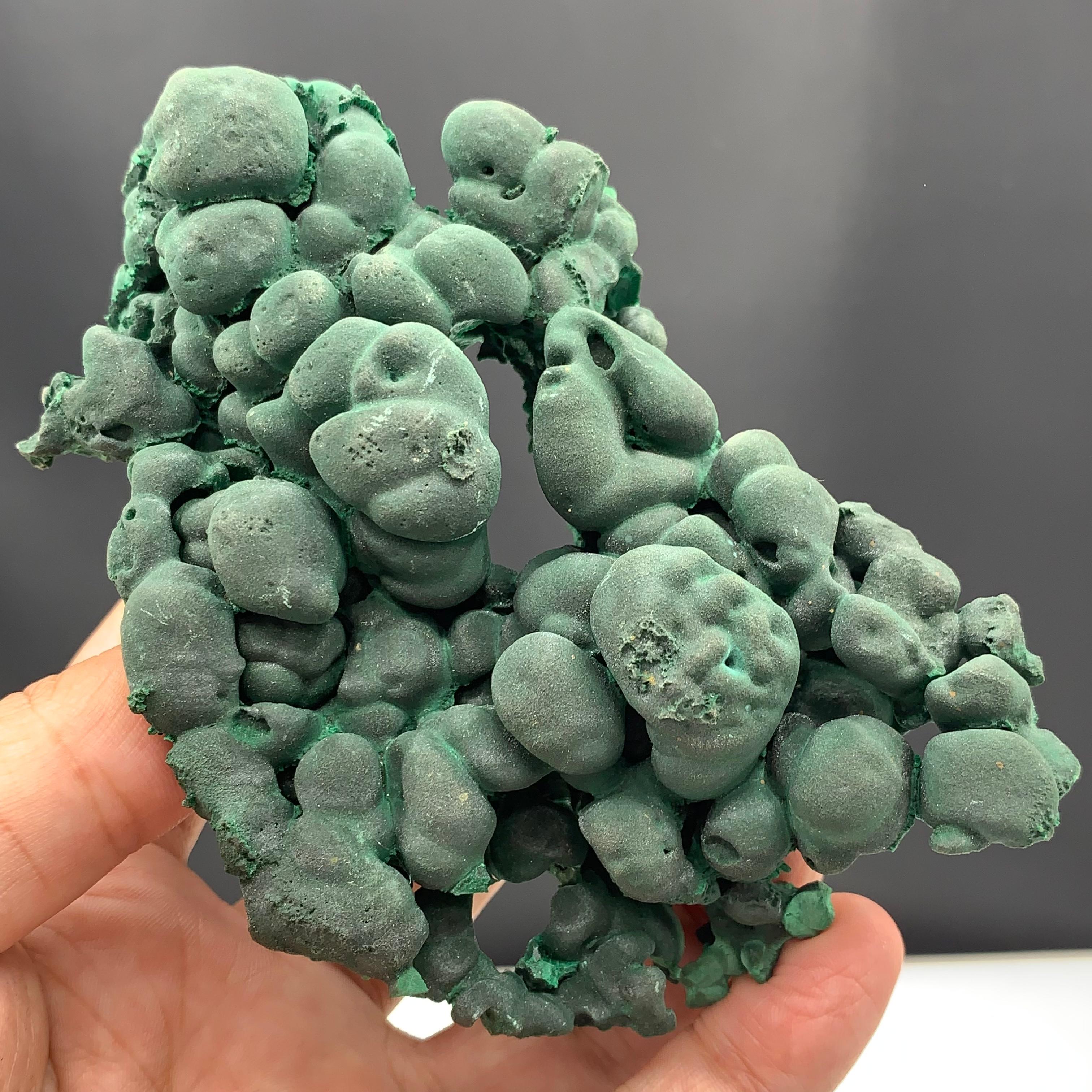 291 Gram Incredible Alien Eye Malachite Cluster Specimen From Guangdong, China  For Sale 12