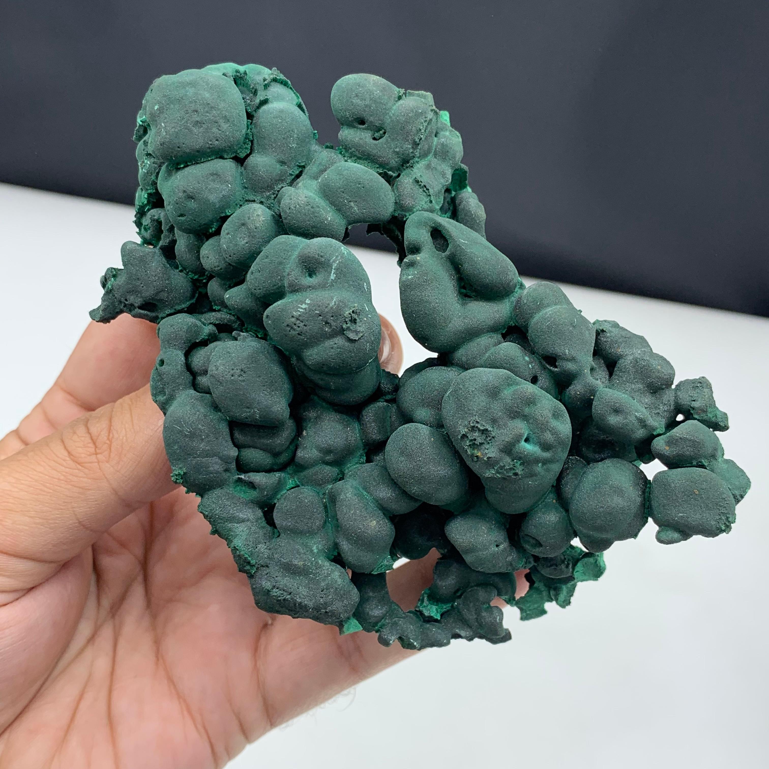 Adam Style 291 Gram Incredible Alien Eye Malachite Cluster Specimen From Guangdong, China  For Sale