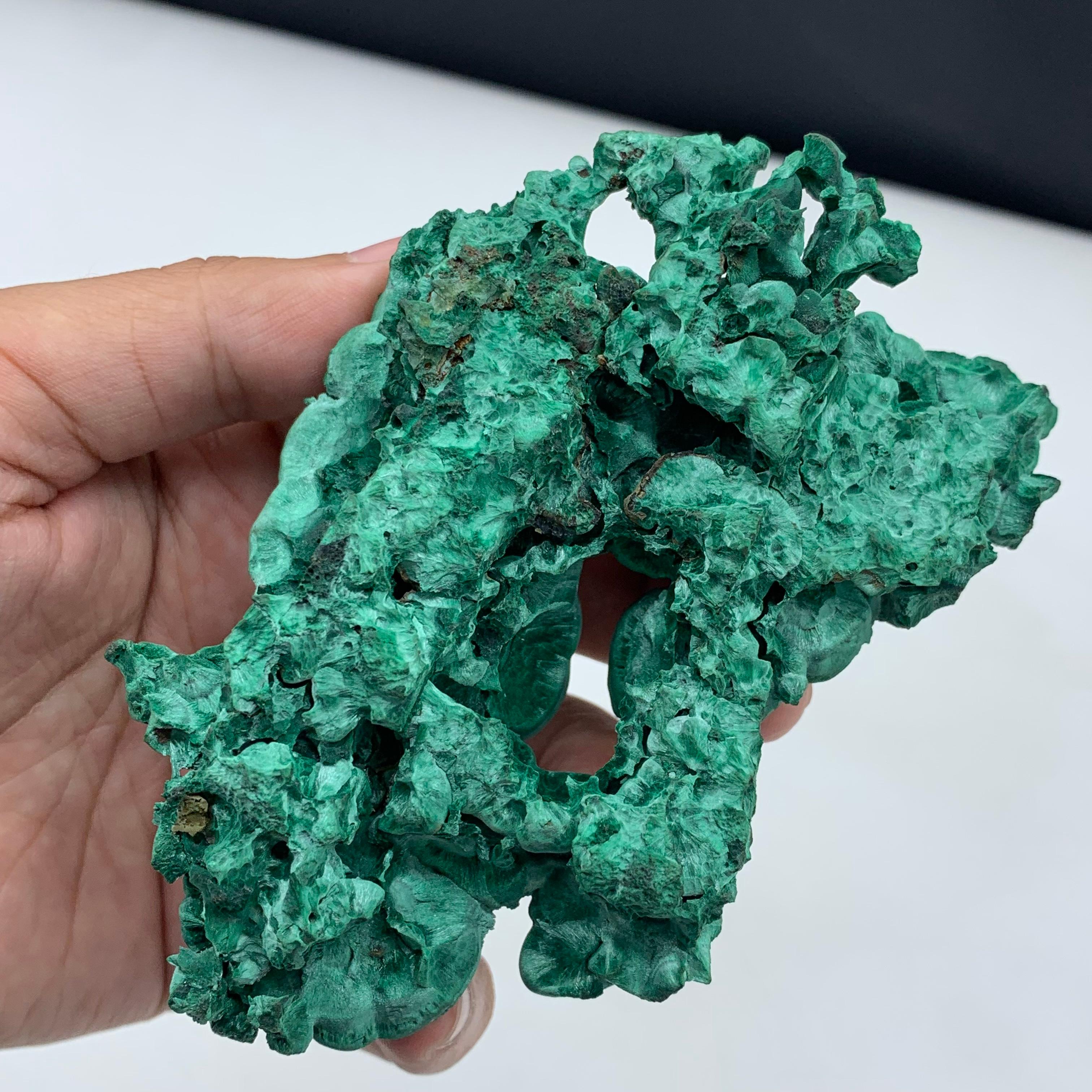 Contemporary 291 Gram Incredible Alien Eye Malachite Cluster Specimen From Guangdong, China  For Sale