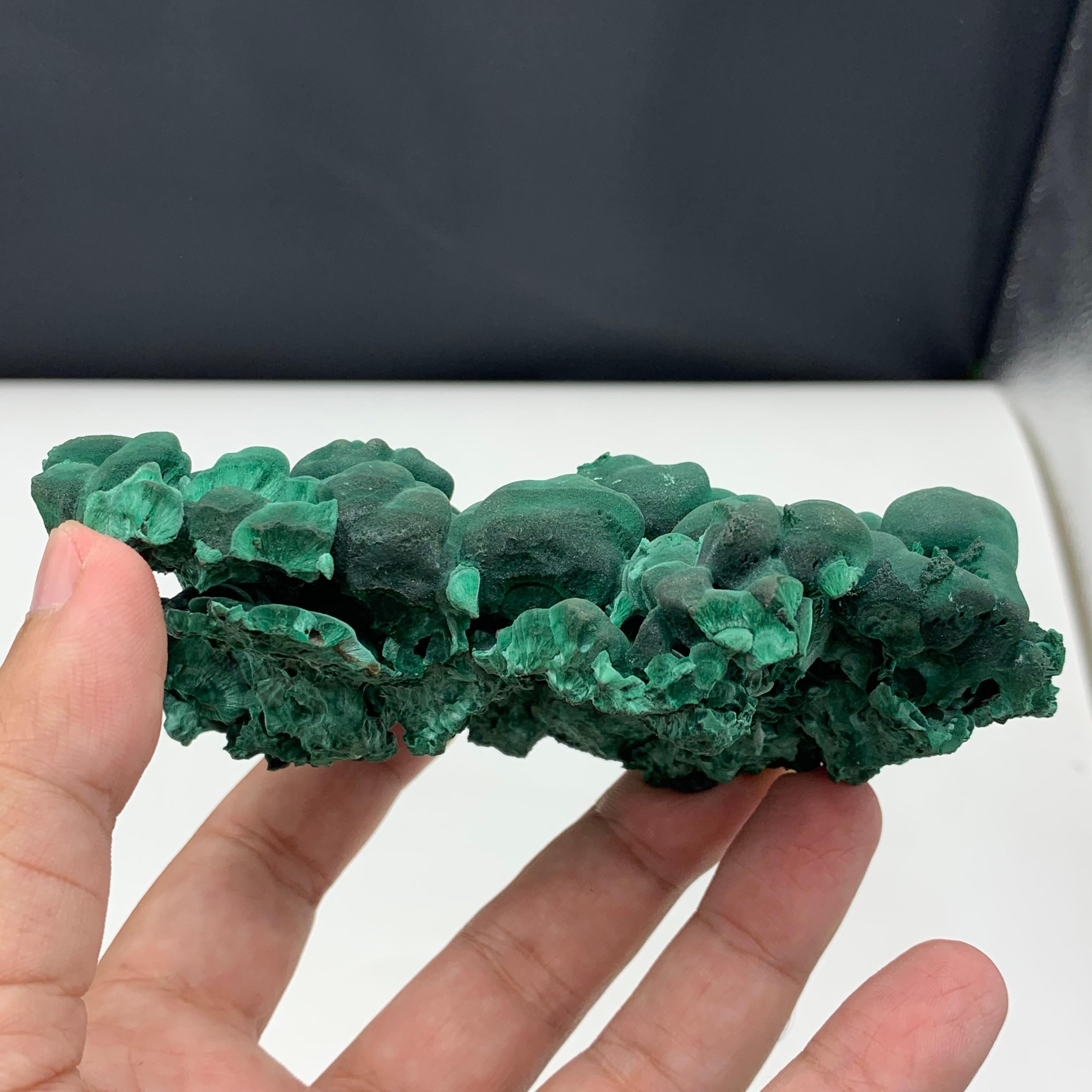 Rock Crystal 291 Gram Incredible Alien Eye Malachite Cluster Specimen From Guangdong, China  For Sale