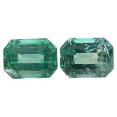 2.91ct Emerald Cut Emerald Pair
