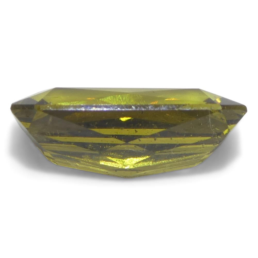 Alejandrita de 2,91 ct talla octogonal/esmeralda verde amarillento a amarillo pardo GIA en venta 5