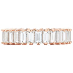 2.92 Carat Conflict Free Diamond Baguette Eternity Wedding Band in 14 Karat Gold